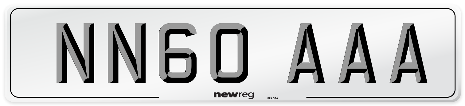 NN60 AAA Number Plate from New Reg